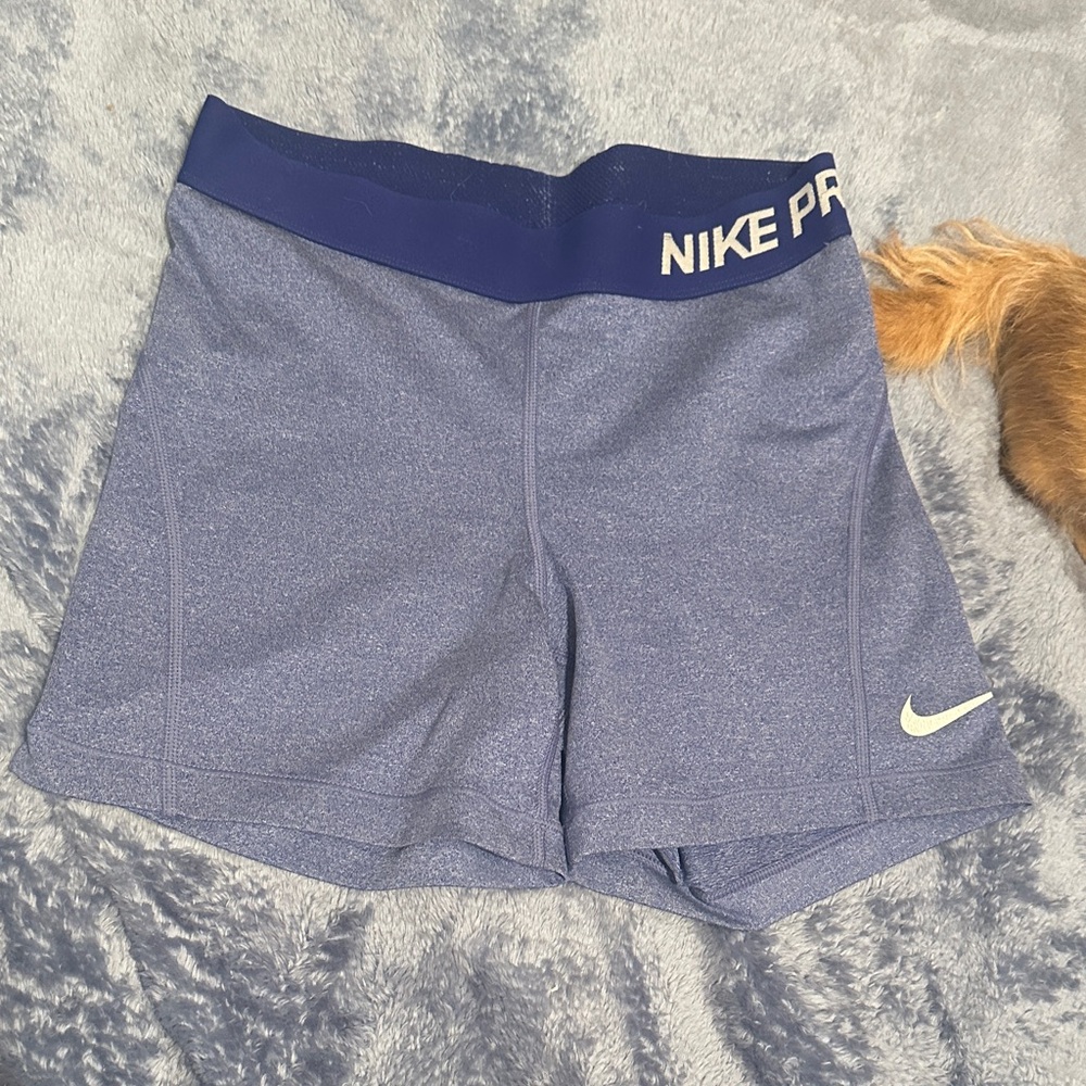 Nike Women's Athletic Shorts in Blue and White